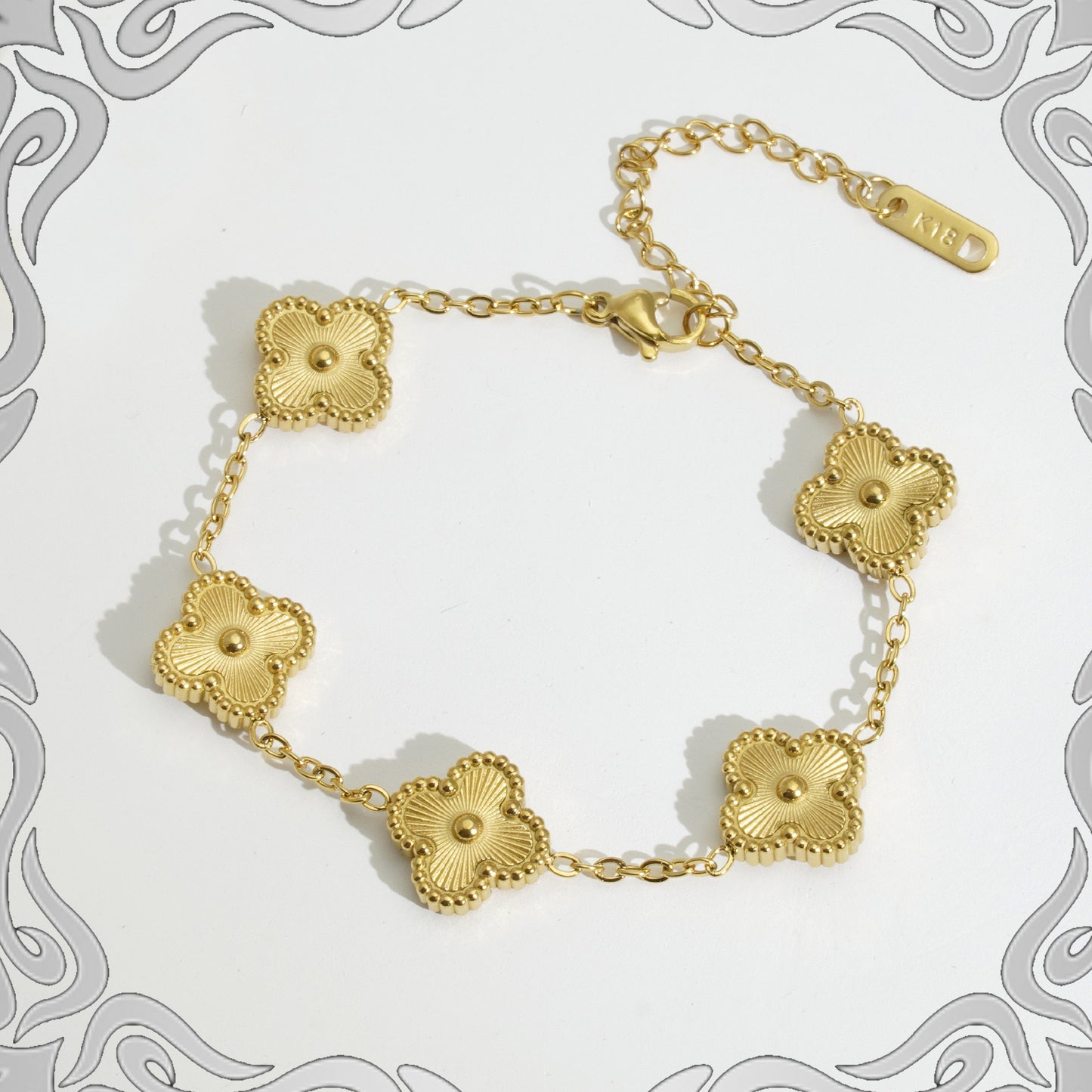 Four leaf clover bracelet women