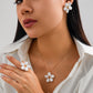 Metallic Pearl Flower Pendant