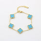 Four leaf clover bracelet women