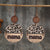 Leopard Print Wooden "Mama" Earrings – Round Statement Dangle Pair