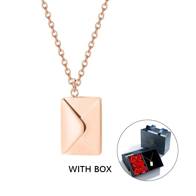 Personalized Envelope Photo Necklace