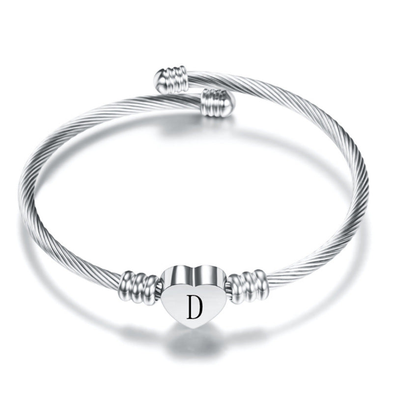 Love Wire Alphabet Bracelet