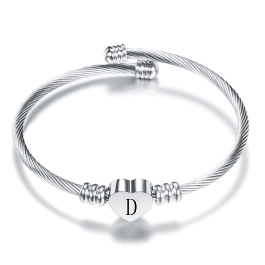 Love Wire Alphabet Bracelet
