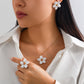 Metallic Pearl Flower Pendant