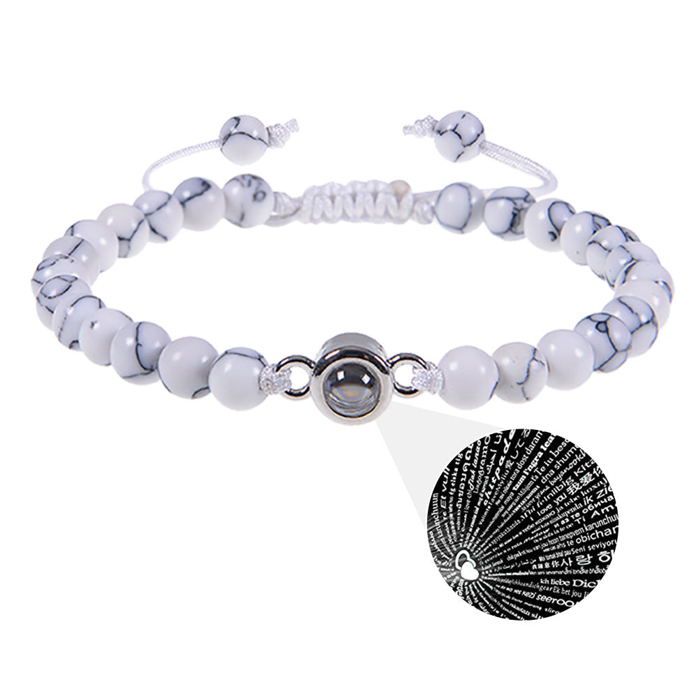 Photo Projection Bracelet 100 Languages "I Love You"