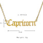 Zodiac Letter Pendant Necklace – Stainless Steel Chain with Symbolic Charm