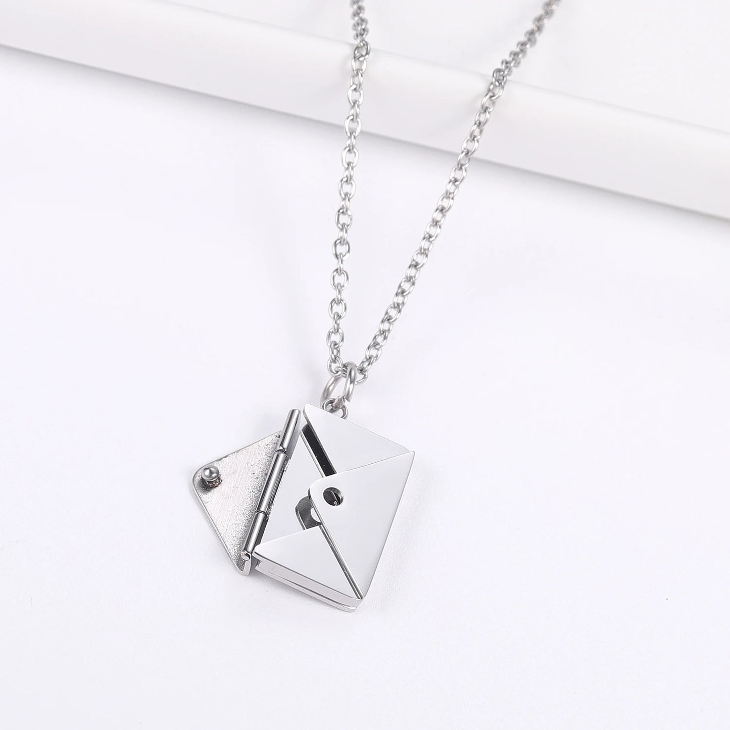 Personalized Envelope Photo Necklace