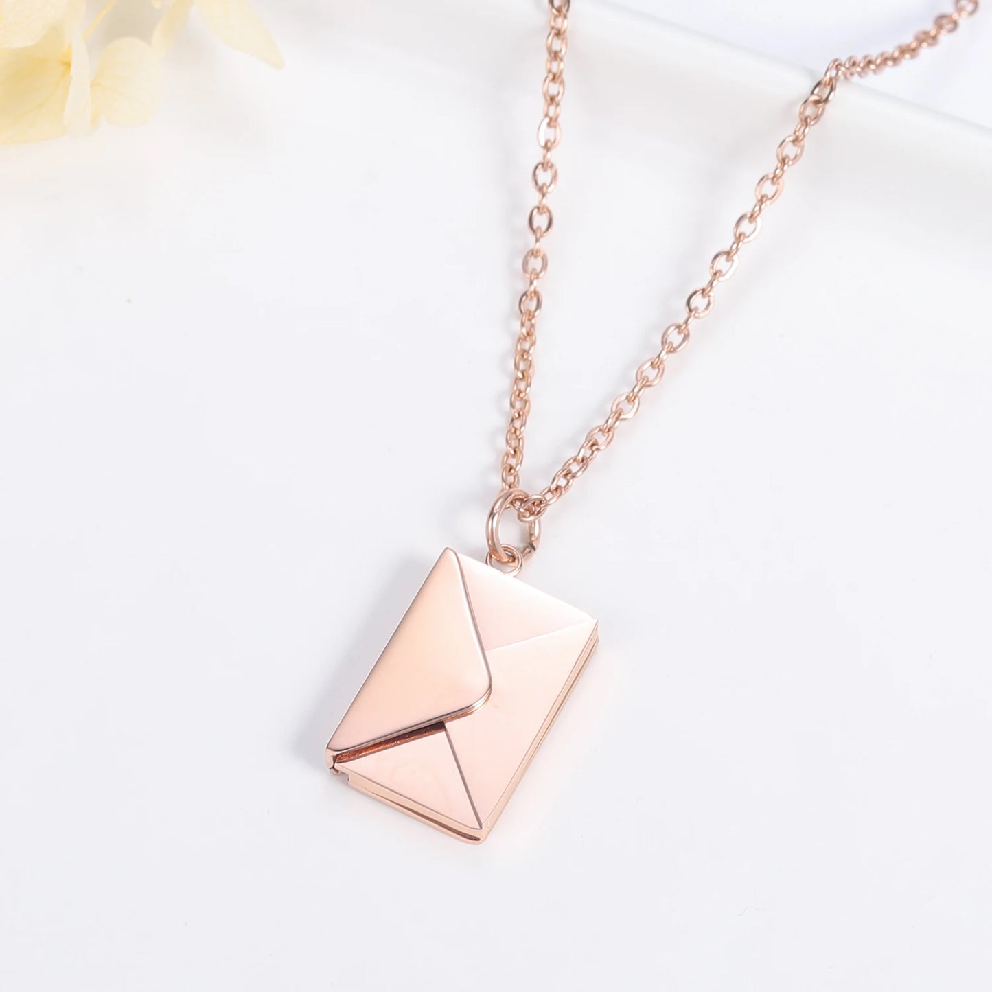 Personalized Envelope Photo Necklace