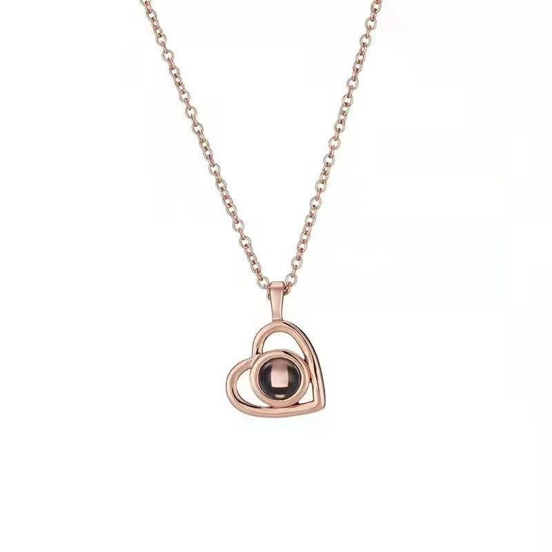 Cross-border Love Projection Necklace