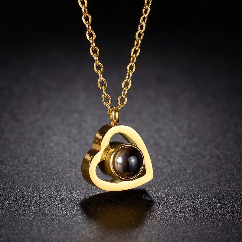 Cross-border Love Projection Necklace