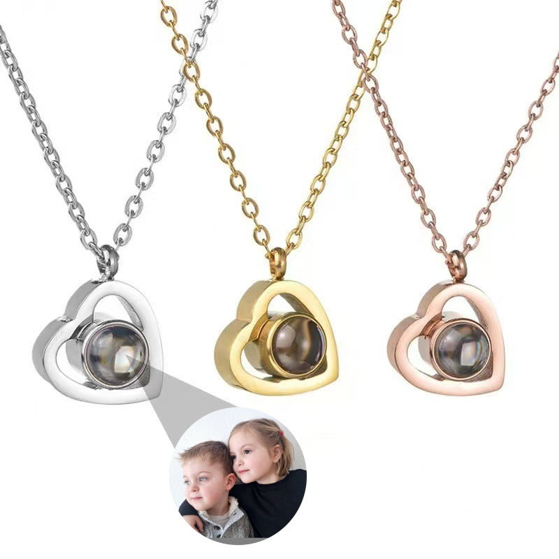 Cross-border Love Projection Necklace