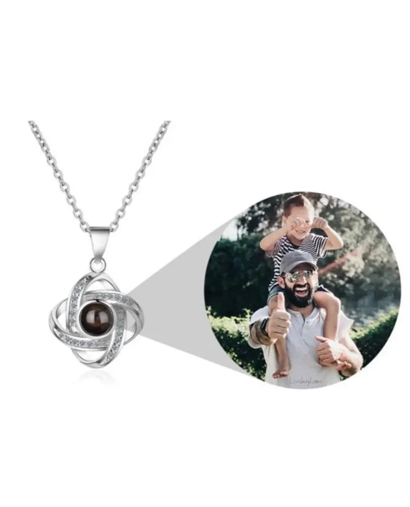 Photo Custom Projection Necklace Lock Shaped