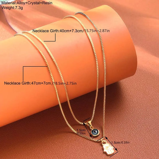Turkish Double Evil Eye Necklace