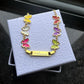 Nameplate Bracelet Butterfly Chain Personalized