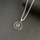 Vintage Sunflower Projection Necklace Custom Photo Pendant