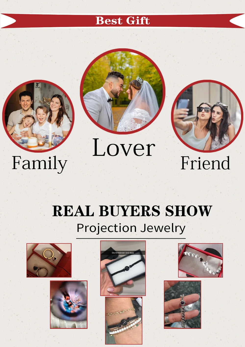 Personalized Custom Photo Projection Necklace Pendant