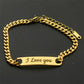 Gold Stainless Steel Mens ID Bracelets