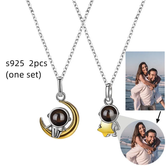 Custom Heart Projection Necklace – Personalized Photo Memory Gift