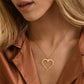 Personalized 2 Names on Heart Pendant Necklace