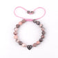 Custom Projection Photo Bracelet 6mm Natural Stone Circle Pendant