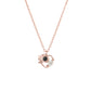 925 Silver Heart Projection Necklace Custom Photo Flower Pendant for Women