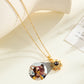 Personalized Projection Photo Necklace Custom Picture Sunflower Pendant