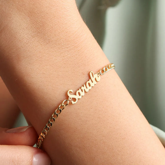 Stainless Steel Curb Chain Custom Name Bracelets