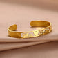 Customized Name Bracelet Stainless Steel Open Bangle