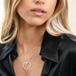 Personalized 2 Names on Heart Pendant Necklace