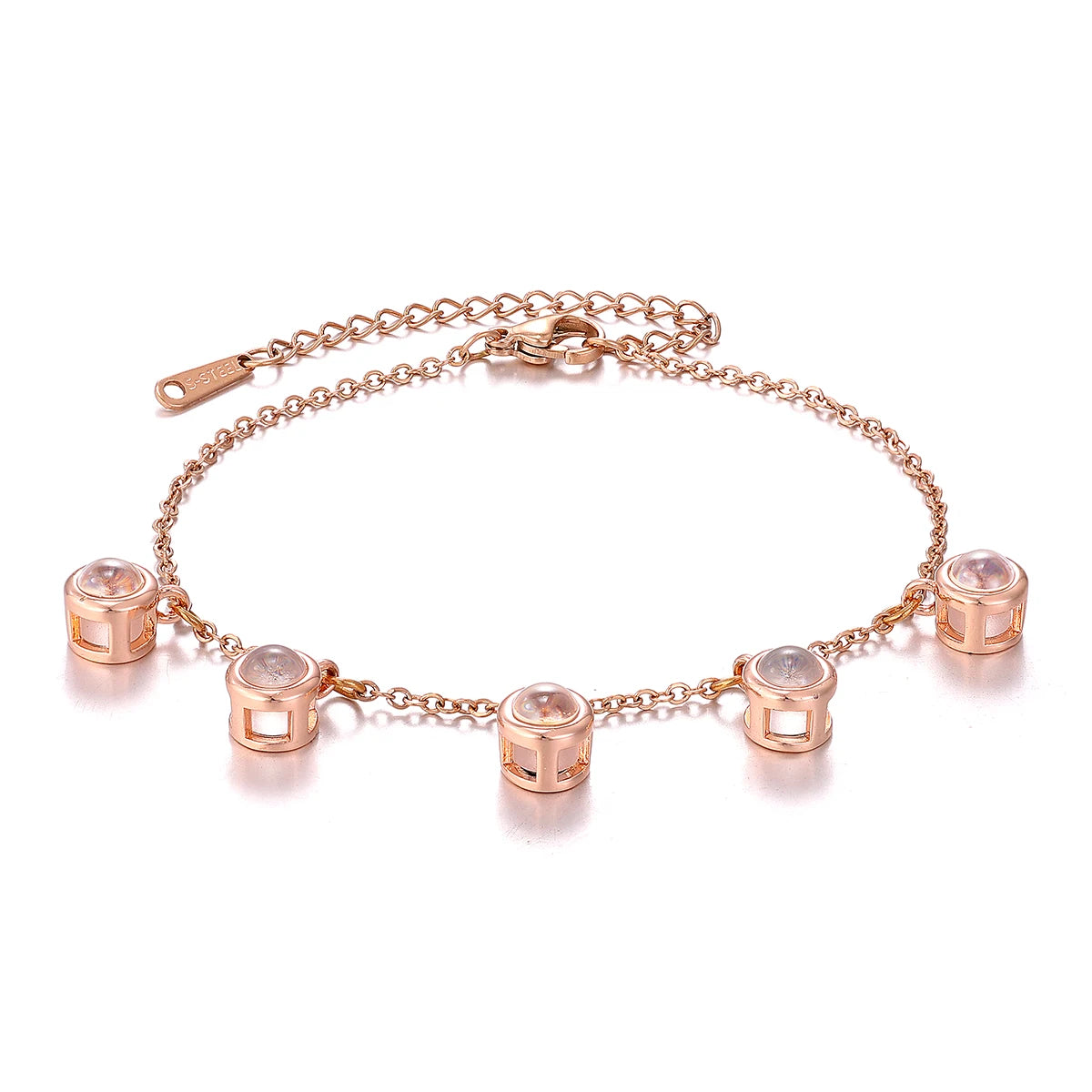 Custom Multi-Photo Projection Bracelet  Personalized Gift for Women