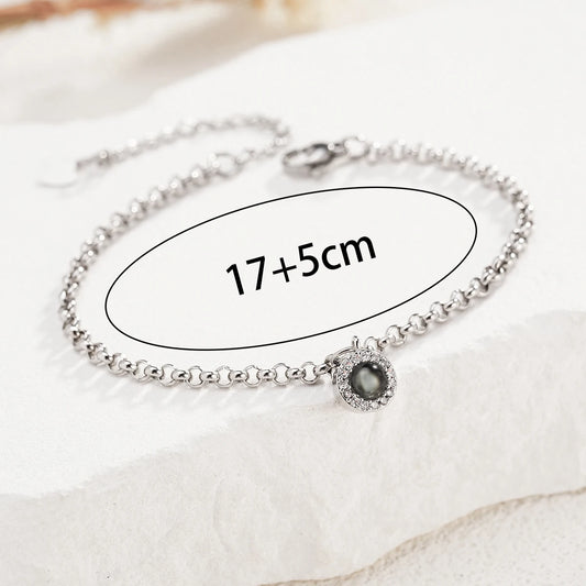 Projection Photo Circle Bracelet with Stainless steel