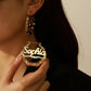 Custom Name Hoop Earrings for Women – 18K Gold Plated Stainless Steel