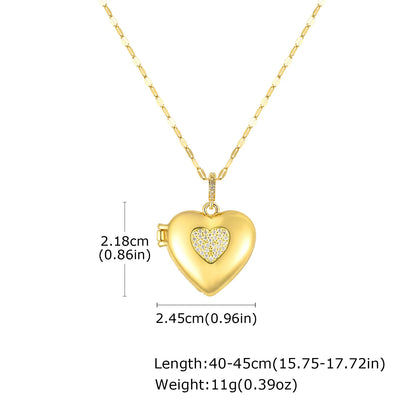 Stainless Steel Chain Heart Picture Custom Pendent Necklace